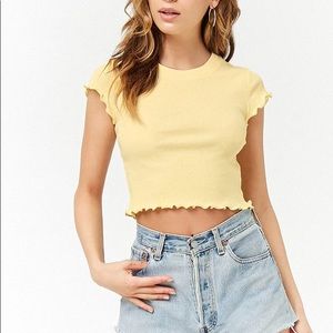 Selling a yellow crop top!